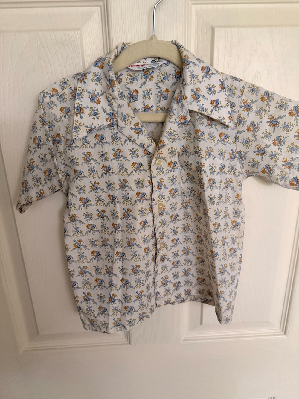 Vintage Healthtex Kids Button Up Wide Collar Shirt